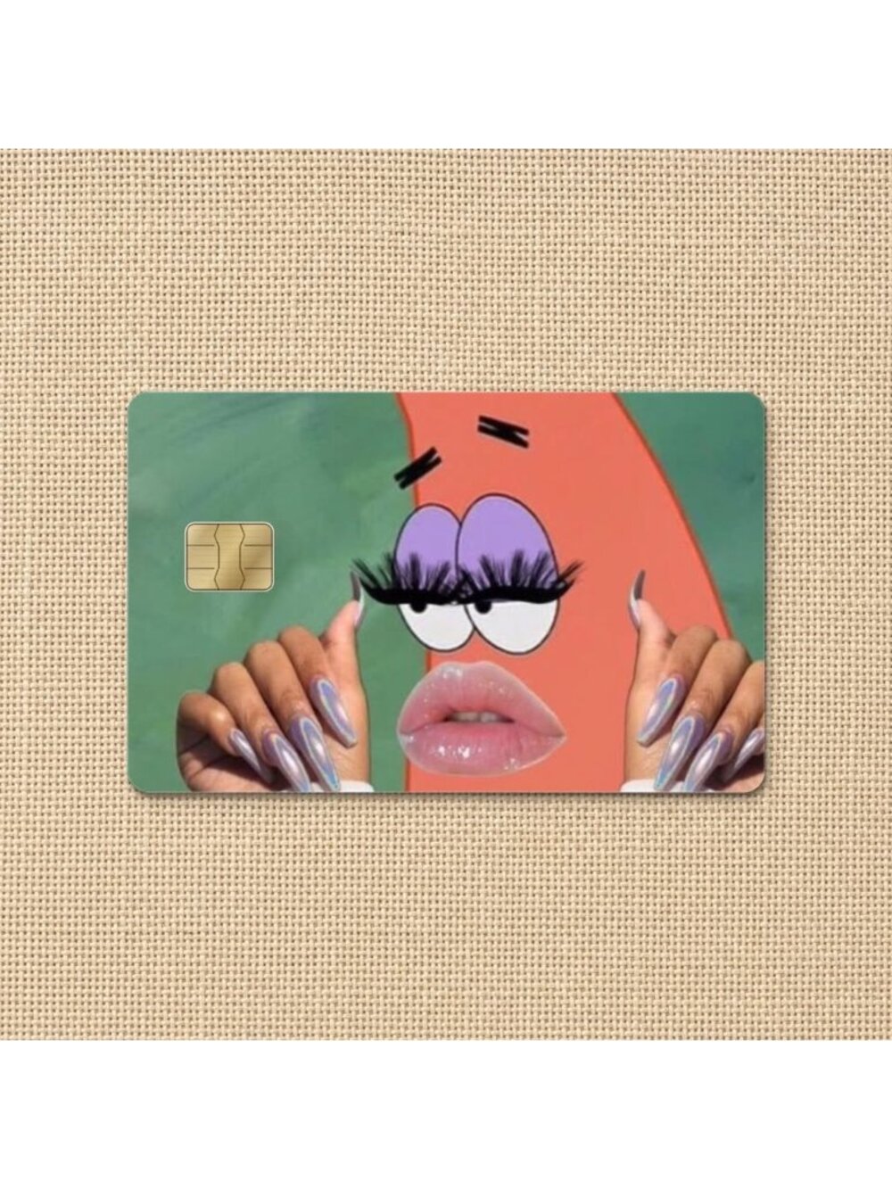 Patrick Star Meme Credit Card Skin